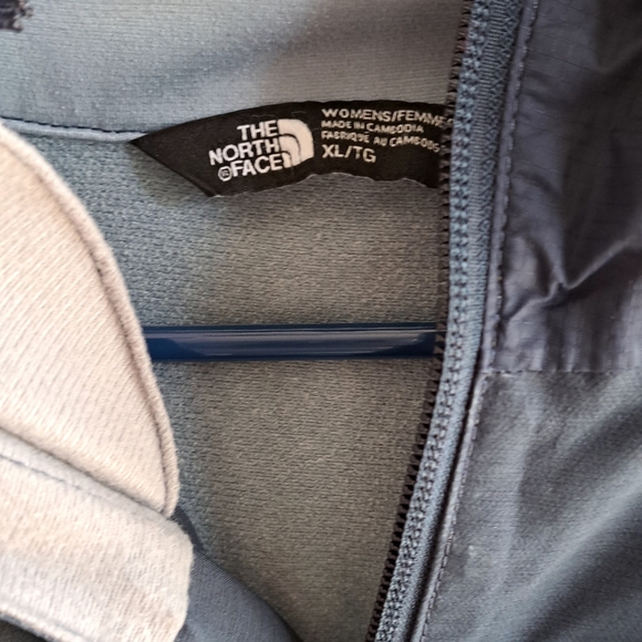 Women's North Face winter jacket, blue with interior shell, warm size XL - Picture 2 of 8